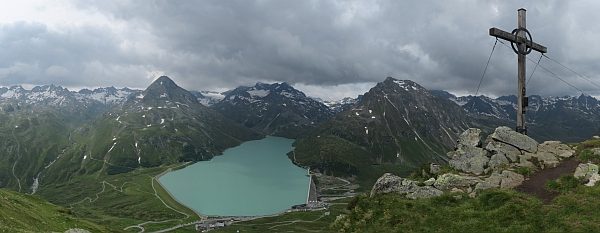 Silvrettasee widziane z Bielerkopf